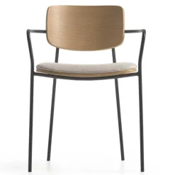 Outlet Stühle in Eiche & Beige & Schwarz - Salute (4er Set) Stühle