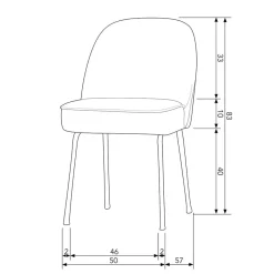 Stühle in Honig Gelb Samtstoff - Lagaska (2er Set) Stühle