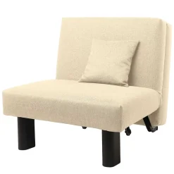 Sale Stoff Schlafsessel in Beige und Schwarz - Setubal Sofas