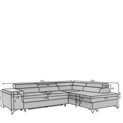 Sale Stoffcouch mit Bettfunktion in Taupe - Moglesia Betten|Sofas