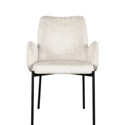 Outlet Stuhl in Cremeweiß Struktursamt - Propanja (2er Set) Stühle