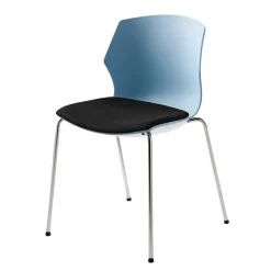 Sale Stuhl zum Stapeln in Blaugrau & Schwar - Kedniel Stühle