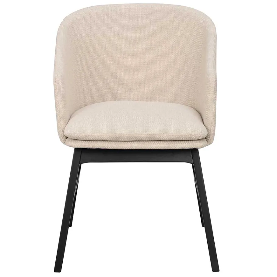 Stylischer Armlehnenstuhl in Beige - Cacamp (2er Set) Stühle