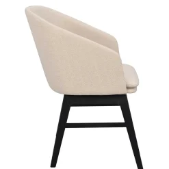 Stylischer Armlehnenstuhl in Beige - Cacamp (2er Set) Stühle