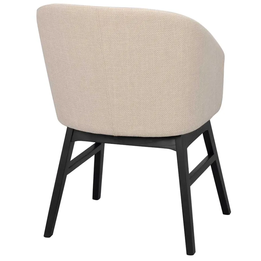 Stylischer Armlehnenstuhl in Beige - Cacamp (2er Set) Stühle