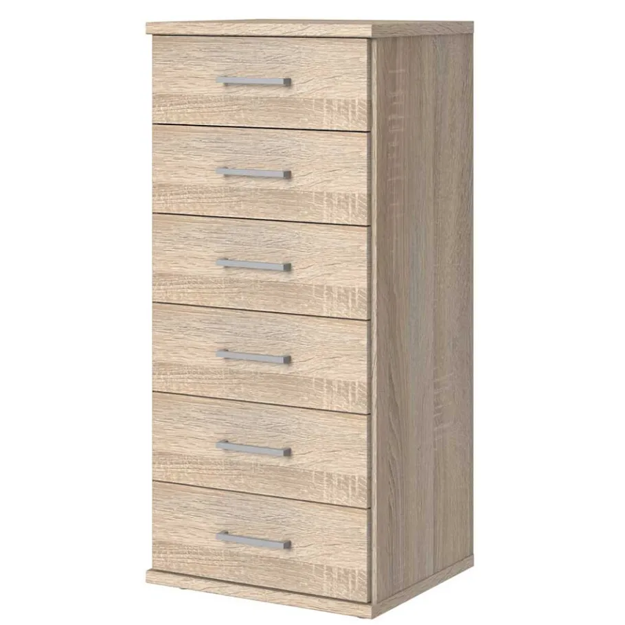 Outlet Säulenkommode in Eiche Sägerau Dekor - Citerna Kommoden