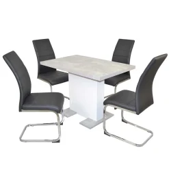 Online Säulentisch & Schwingstühle Kombi - Bogna (fünfteilig) Sitzgruppe|Tische