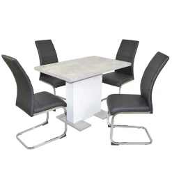 Online Säulentisch & Schwingstühle Kombi - Bogna (fünfteilig) Sitzgruppe|Tische