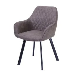 Sale Taupe Esstischstuhl mit Armlehnen - Arvita (2er Set) Stühle