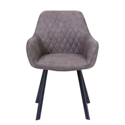 Sale Taupe Esstischstuhl mit Armlehnen - Arvita (2er Set) Stühle