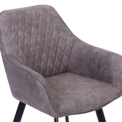 Sale Taupe Esstischstuhl mit Armlehnen - Arvita (2er Set) Stühle