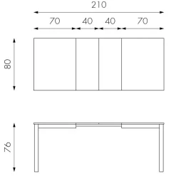Hot Taupefarbener Esstisch mit 2 Einlegeplatten Bino aus Holz teilmassiv Tische