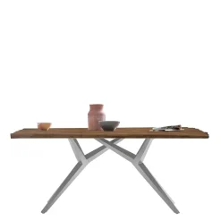 Outlet Teak Altholztisch mit Designgestell - Wemdi Tische