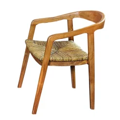 Sale Teak Holzstuhl mit Armlehnen - Donabello Stühle