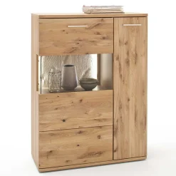 Online Teilmassive Wohnkombination in Eiche - Crokas (vierteilig) Wohnwände