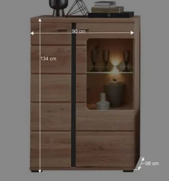 Online Teilmassive Wohnwand Set - Mattadore (vierteilig) Wohnwände