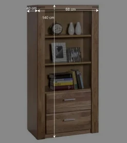 Sale Teilmassive Wohnzimmermöbel aus Wildeiche - Maila (vierteilig) Wohnwände