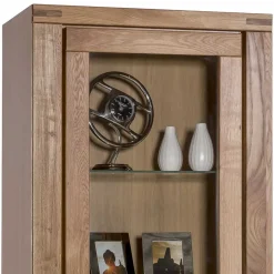 Sale Teilmassive Wohnzimmermöbel aus Wildeiche - Maila (vierteilig) Wohnwände