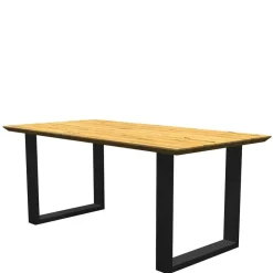 Hot Tisch mit Eichenplatte Schweizer Kante - Blacer Tische