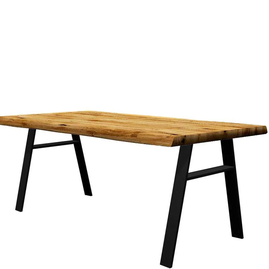 Tisch mit Naturkante Eichenholz Platte - Basilius Tische