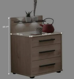 Best Topp Nachtkommode mit LED - Licruva I Kommoden