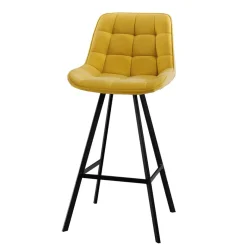 Sale Tresenstühle in Gelb Stoff - Gonron (2er Set) Hocker