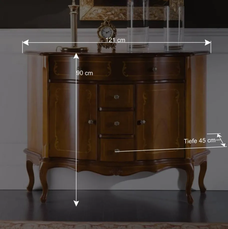 Sale 2-türige Barock Kommode Dentro mit 4 Schubladen Sideboards