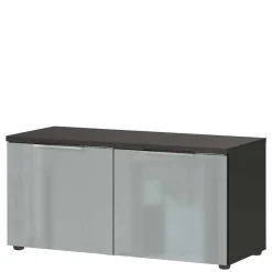 Clearance 2-türige Schuhbank in Silbergrau Glas - Ilfred Sitzbank