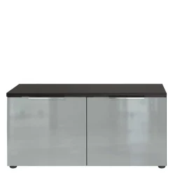 Clearance 2-türige Schuhbank in Silbergrau Glas - Ilfred Sitzbank