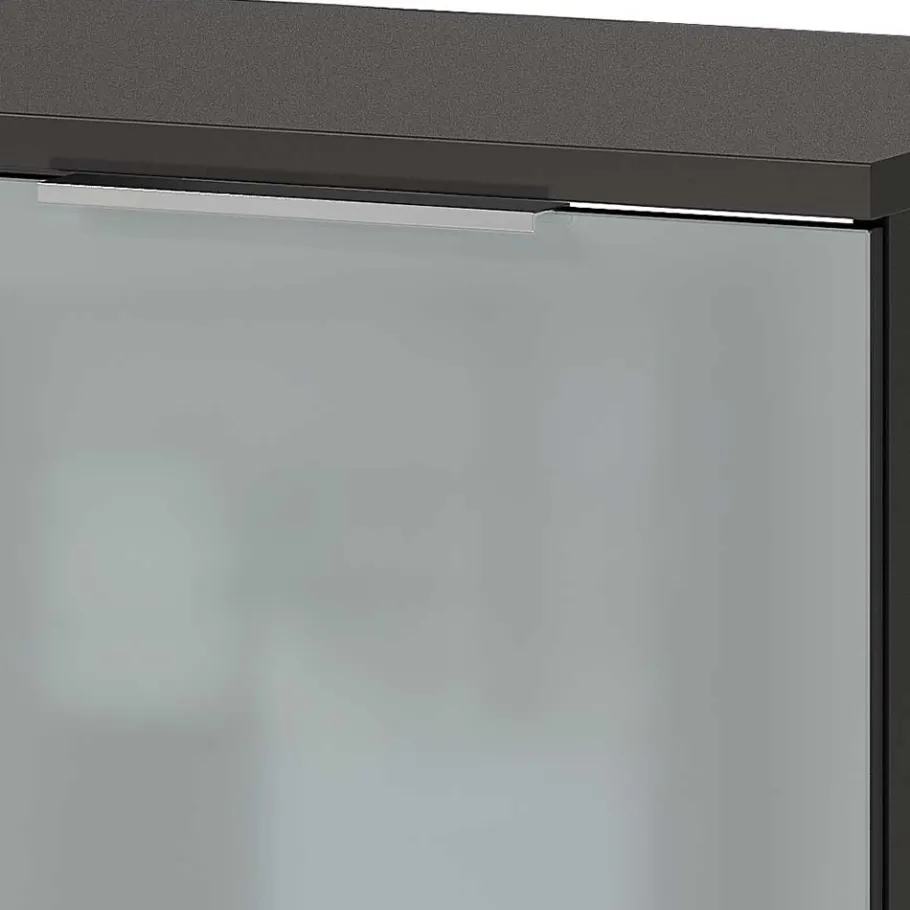 Clearance 2-türige Schuhbank in Silbergrau Glas - Ilfred Sitzbank