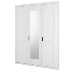 3-türiger Country Kleiderschrank mit Spiegel - Imtreba Kleiderschränke|Schränke