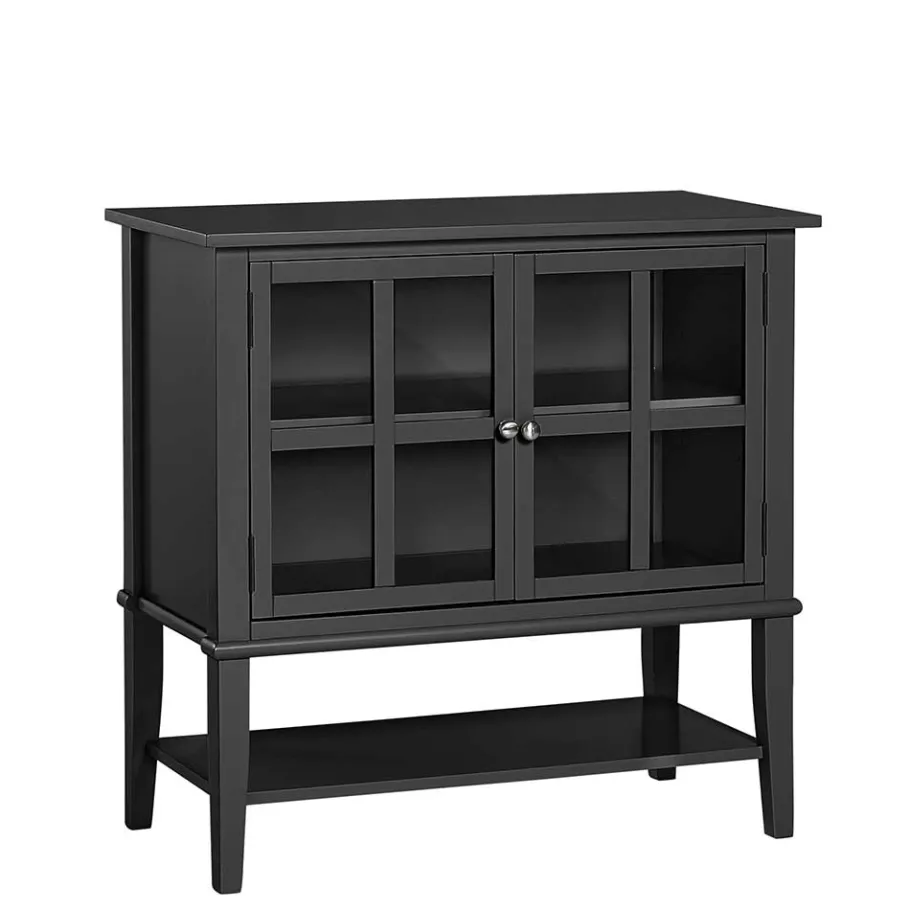 2-türiger Glasschrank in Schwarz - Epiros Vitrinen