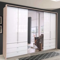 Sale 3-türiger Gleittüren-Kleiderschrank mit Spiegel - Bosays Kleiderschränke