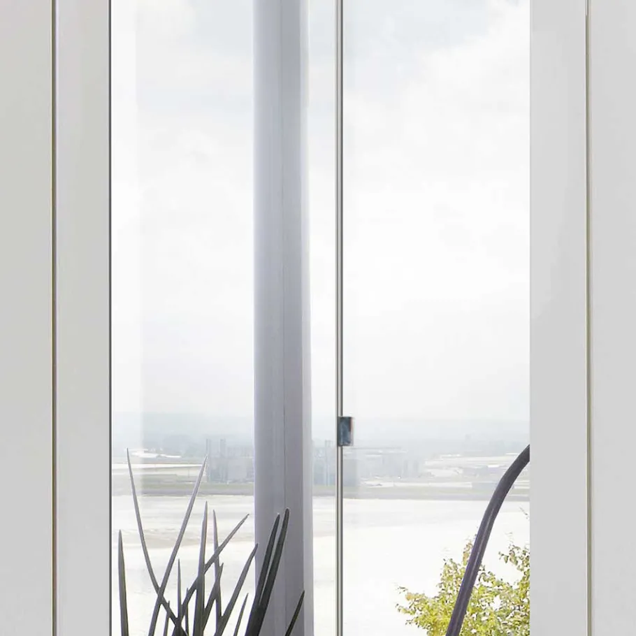 Sale 6-türiger Kleiderschrank in Weiß mit Spiegel - Furcia Kleiderschränke