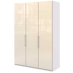 2-türiger Kleiderschrank in Creme Glasfront - Zidarie Kleiderschränke|Schränke