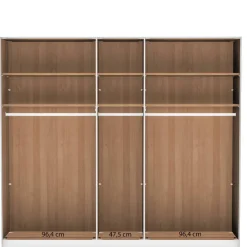 Best 5-türiger Kleiderschrank in Erle teilmassiv - Dilacco Kleiderschränke