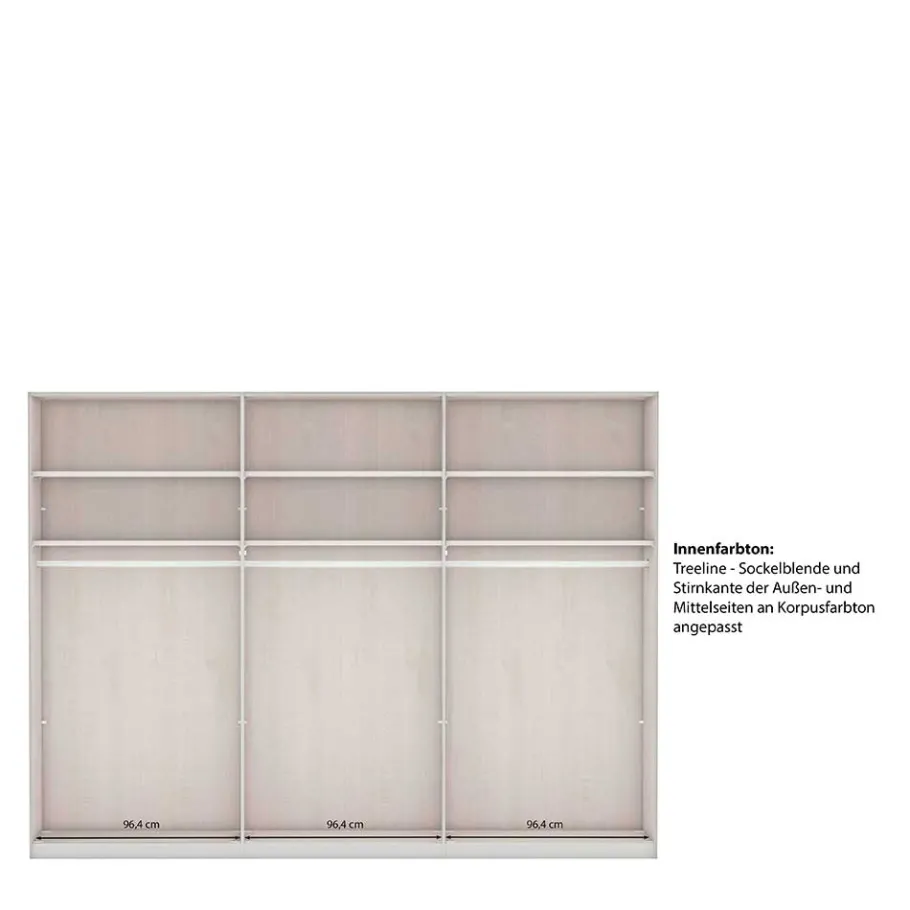 Sale 6-türiger Kleiderschrank in Hellgrau - Ridonna Kleiderschränke