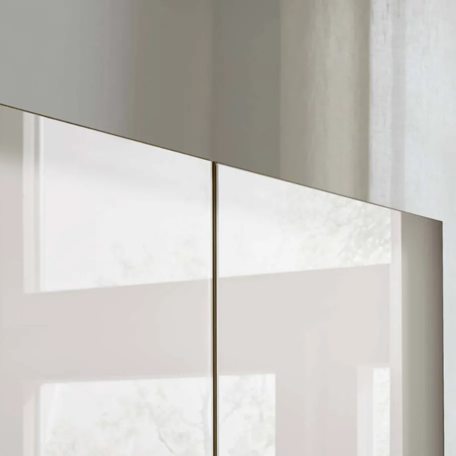 Sale 7-türiger Kleiderschrank in Weiß Glas - Dilacco Kleiderschränke|Schränke