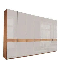 Sale 7-türiger Kleiderschrank in Weiß Glas - Dilacco Kleiderschränke|Schränke