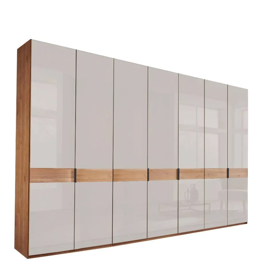 Sale 7-türiger Kleiderschrank in Weiß Glas - Dilacco Kleiderschränke|Schränke