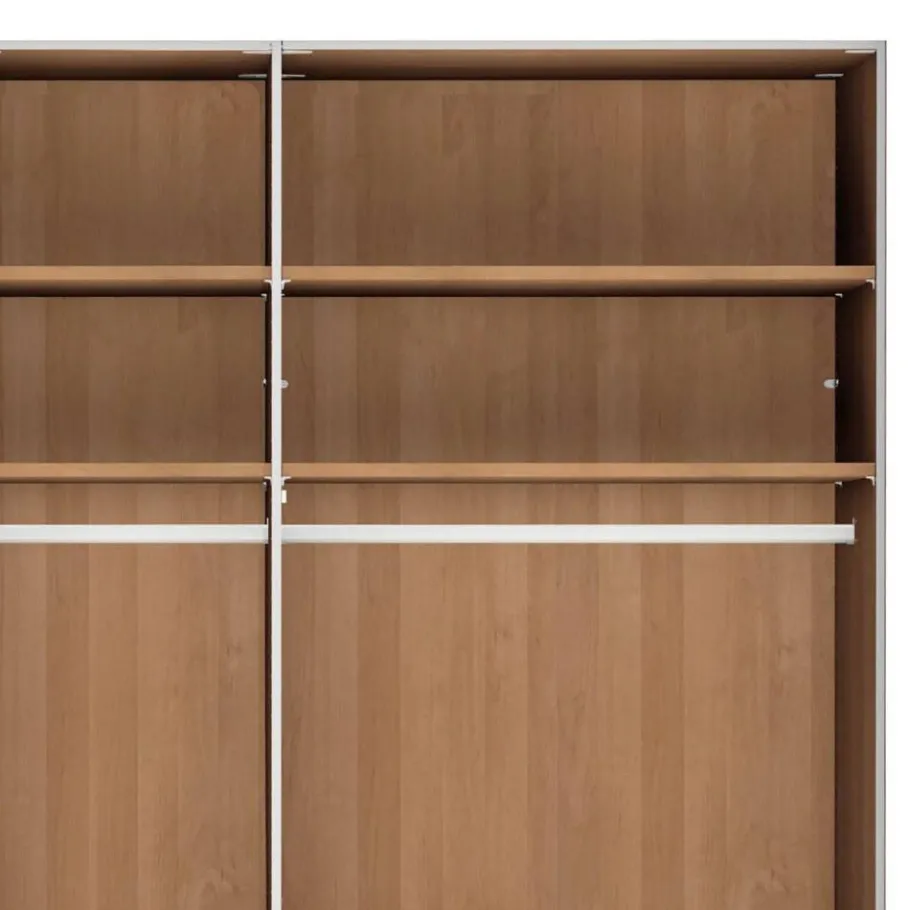 Sale 7-türiger Kleiderschrank in Weiß Glas - Dilacco Kleiderschränke|Schränke