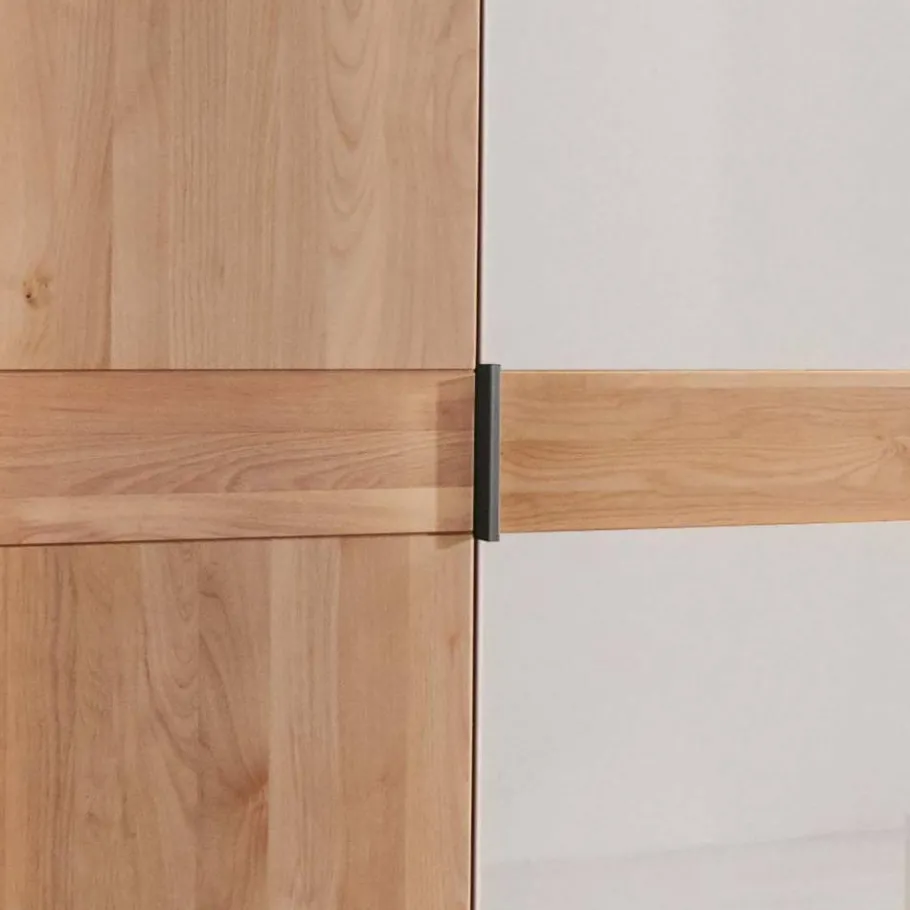 Sale 7-türiger Kleiderschrank in Weiß Glas - Dilacco Kleiderschränke|Schränke