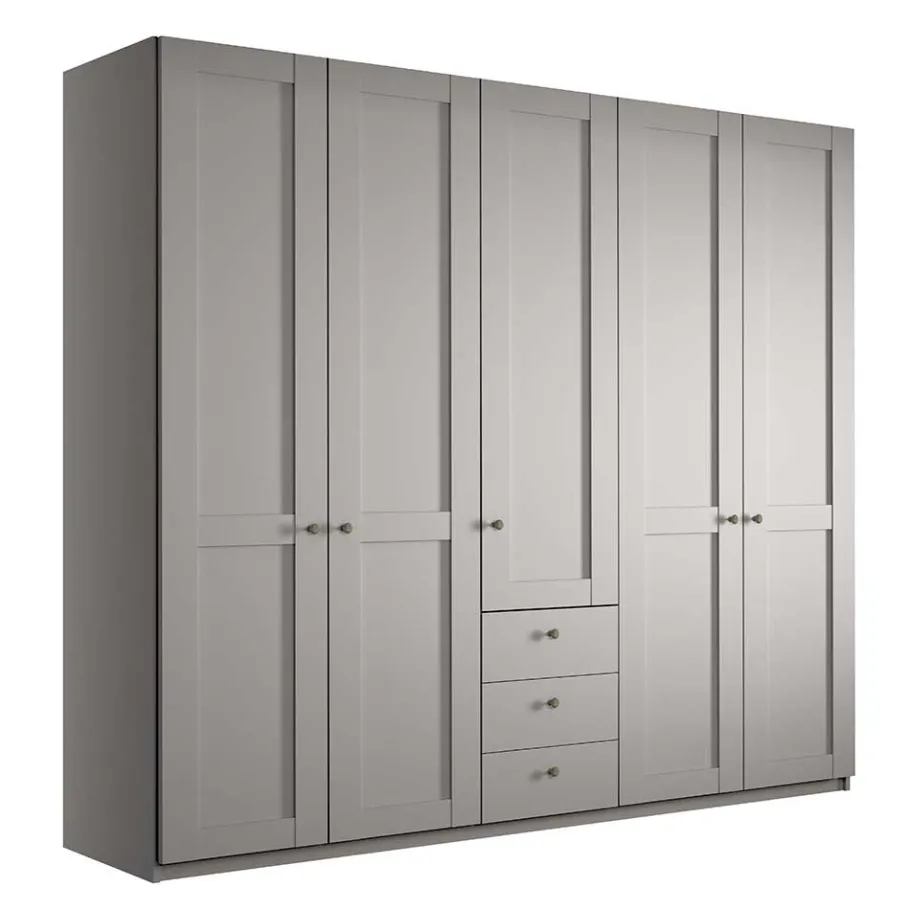 Best 5-türiger Schlafzimmer-Schrank in Hellgrau - Ridonna Kleiderschränke|Schränke