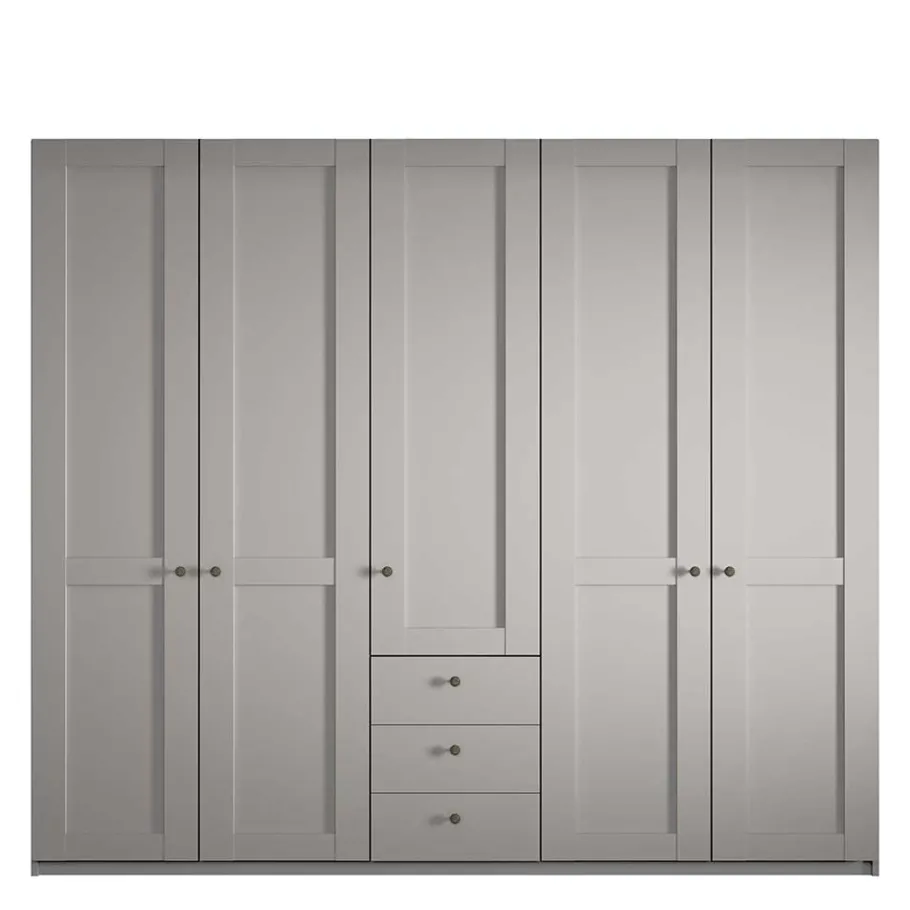 Best 5-türiger Schlafzimmer-Schrank in Hellgrau - Ridonna Kleiderschränke|Schränke