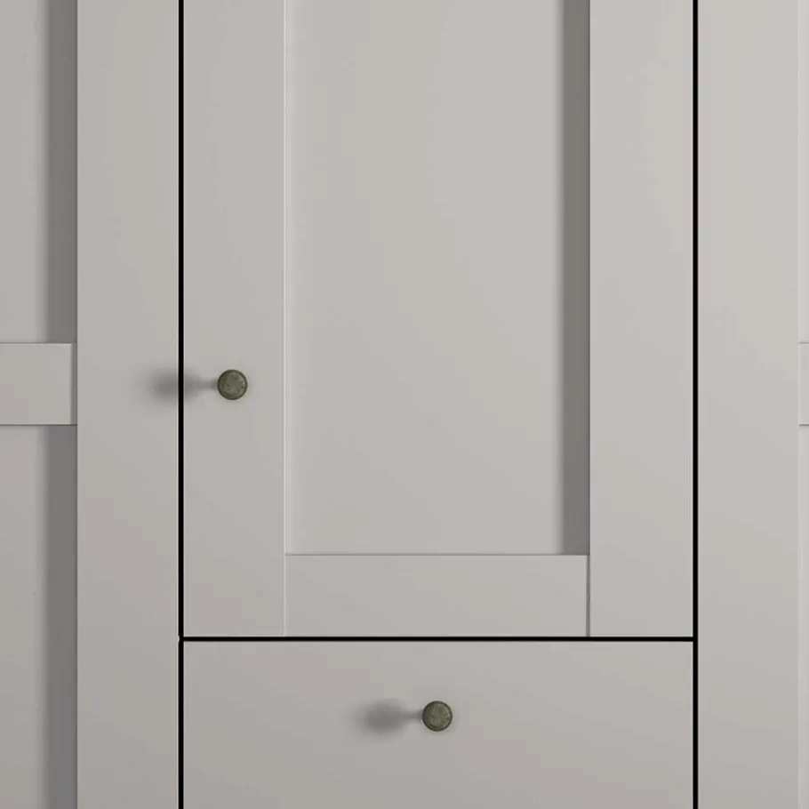 Best 5-türiger Schlafzimmer-Schrank in Hellgrau - Ridonna Kleiderschränke|Schränke