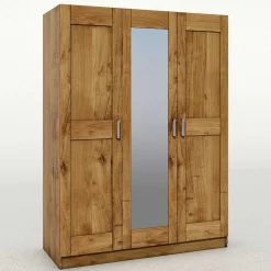 3-türiger Schlafzimmer-Schrank mit Spiegel - Rirua Kleiderschränke|Schränke