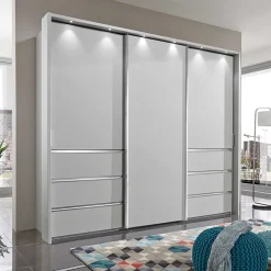 3-türiger Schwebetüren Schrank 260cm breit - Kanella Kleiderschränke