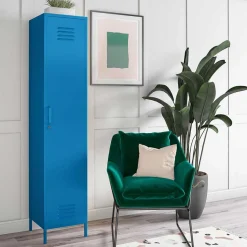 1-türiger Spindschrank in Blau - Datinel Vitrinen