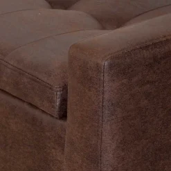 Truhenbank in Braun mit Wangengestell - Rever Sitzbank