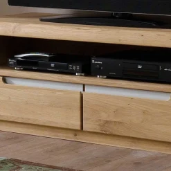 TV Anbauwand Croconia aus Wildeiche Massivholz (vierteilig) Wohnwände